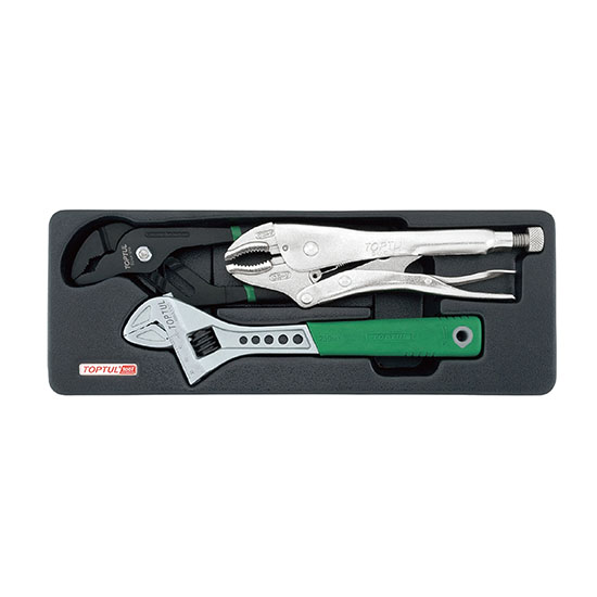 3PCS - Adjustable Wrench & Pliers Set - TOPTUL The Mark of