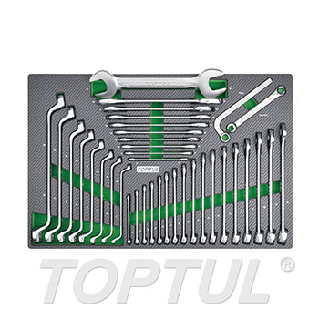 37PCS - Combination, Double Open End & Double Ring Wrench Set