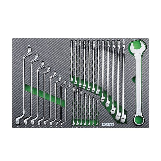 28PCS - Combination & Double Ring Wrench Set - TOPTUL The Mark of 