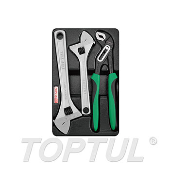 3PCS - Adjustable Wrench & Pliers Set