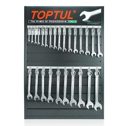 26PCS 15&#xB0; Offset Super-Torque Combination Wrench Set W/Merchandise Display Board