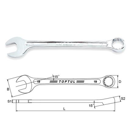 Hi-Performance Combination Wrench 15&#xB0; Offset - METRIC