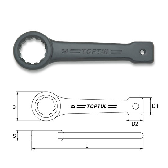 Toptul AAAR4848 Slogging Ring Spanner 48mm