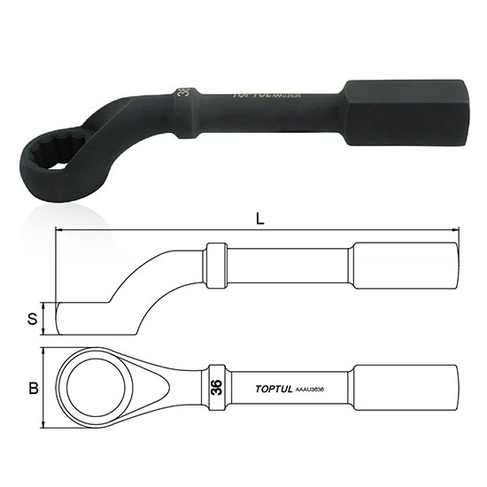 Slogging Ring Wrench 45° Offset