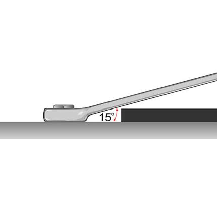 Long Combination Wrench 15&#xB0; Offset - METRIC (Satin Chrome Finished)