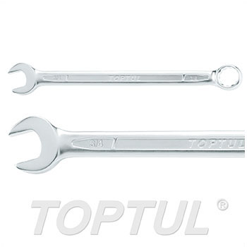 Long Combination Wrench 15° Offset - SAE (Satin Chrome Finished)