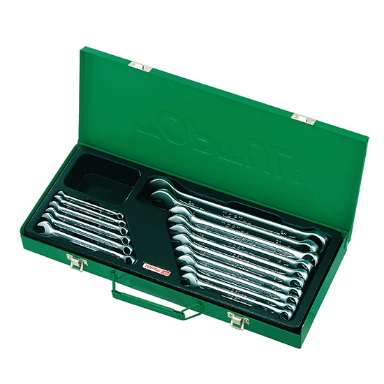 15° Offset Standard Combination Wrench Set - METAL BOX