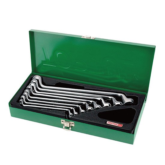 75° Offset Double Ring Wrench Set - METAL BOX