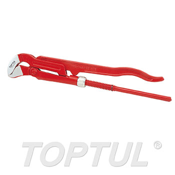 Pipe Wrench (45° Swedish model pipe wrench with S-shaped jaw)