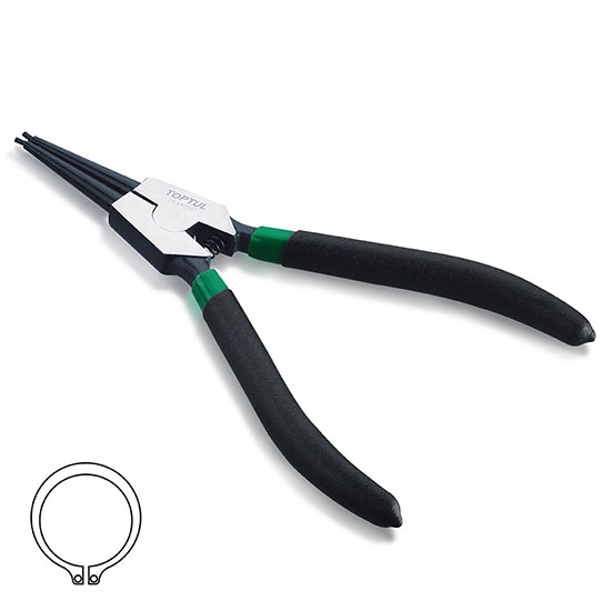 Straight Retaining Ring Pliers (External Ring) - TOPTUL The Mark of  Professional Tools