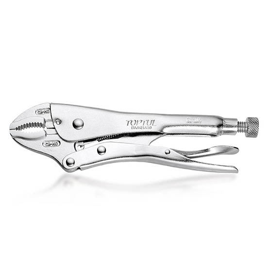 Curved Jaw Locking Pliers with Wire Cutters