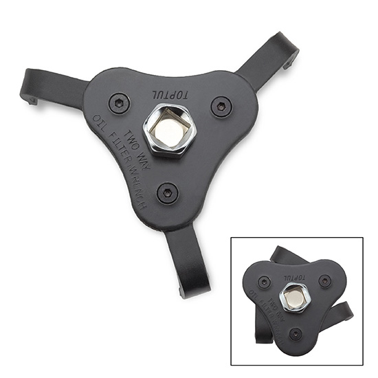 Adjustable 2-Way Oil Filter Wrench 3-Jaw 65-110MM Driver