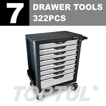 W/8-Drawer Tool Trolley - 322PCS Mechanical Tool Set