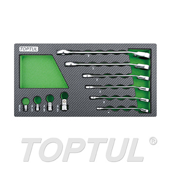 10PCS - Pro-Series Reversible Ratchet Combination Wrench Set