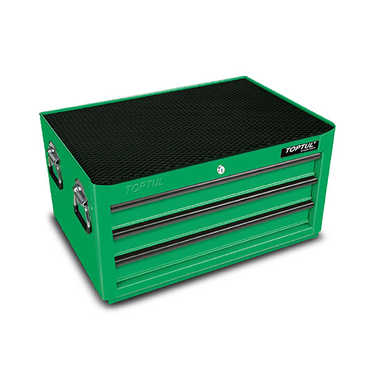 3-Drawer Middle Tool Chest - GENERAL SERIES - GREEN - TOPTUL The