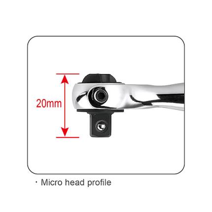 Mini Swivel-Head Ratchet Handle