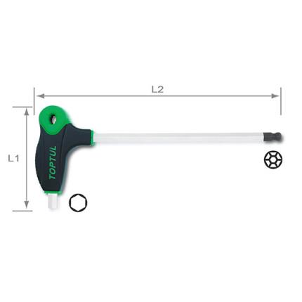 L-Type Two Way Ball Point &amp; Hex Key Wrench