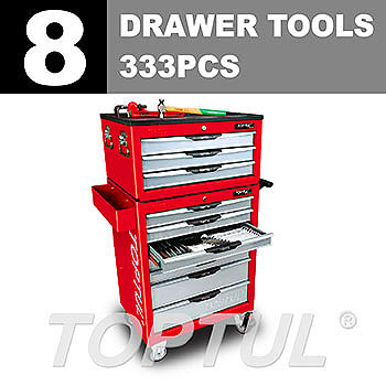 W/3-Drawer Tool Chest + W/7-Drawer Tool Trolley