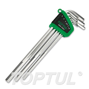 9PCS Extra Long Type Hex Key Wrench Set