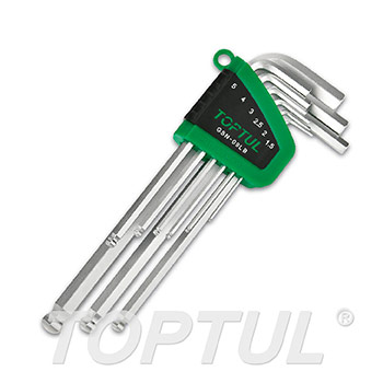 9PCS Long Type Ball Point Hex Key Wrench Set