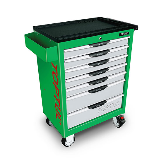 Professional 7-Drawer - Tools The - SERIES PRO-LINE Mark GREEN of Tool TOPTUL - Trolley Mobile