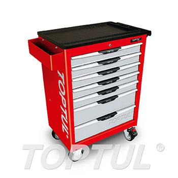 7-Drawer Mobile Tool Trolley - PRO-LINE SERIES - RED