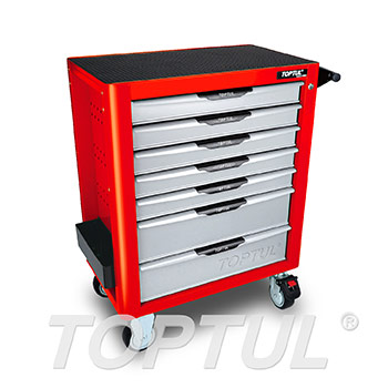 NEW MODEL - 7-Drawer Mobile Tool Trolley - PRO-PLUS SERIES - RED - GLOSS FINISH