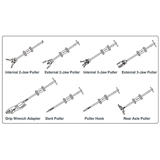 Slide Hammer Puller Set - TOPTUL The Mark of Professional Tools