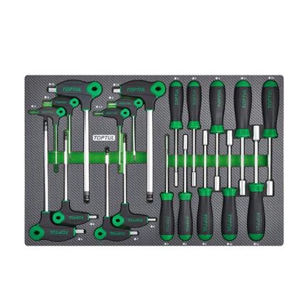 20PCS - Hex Nutspinner &amp; L-Type Two Way Ball Point Key Wrench Set
