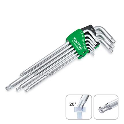 9PCS Extra Long Type Ball End Star &amp; Tamperproof Key Wrench Set