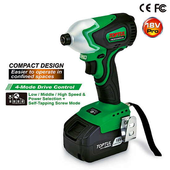 1/4" Hex. Brushless Cordless Impact Driver (Compact & Lightweight Model)
