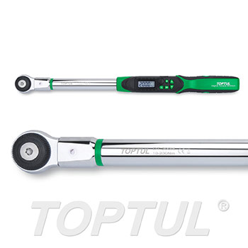 Digital Torque Wrench with Reversible Ratchet Insert Tool