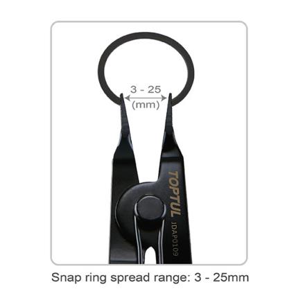 Straight Tip Lock Ring Pliers - TOPTUL The Mark of Professional Tools
