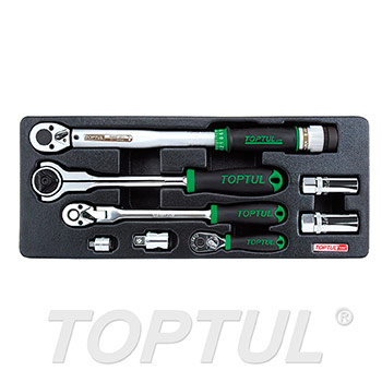 8PCS - Torque Wrench, Adaptor & Ratchet Handle Set