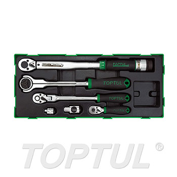 6PCS - Torque Wrench, Adaptor & Ratchet Handle Set