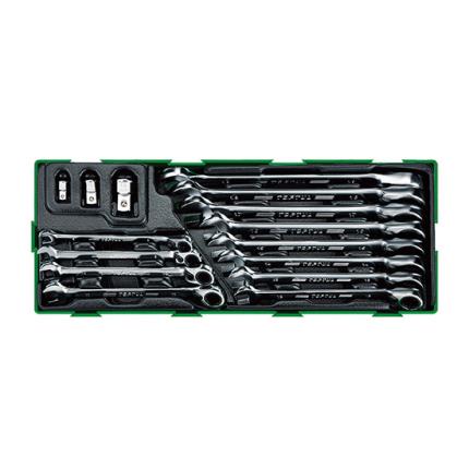 15PCS - Pro-Series Reversible Ratchet Combination Wrench Set