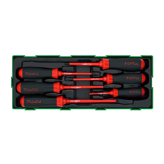6PCS - VDE Insulated Slotted & Phillips Screwdriver Set