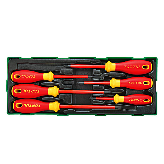 6PCS PRO-PLUS SERIES VDE Insulated Slotted &amp; Phillips Screwdriver Set