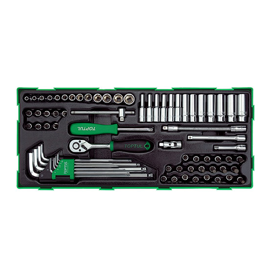 72PCS - 1/4" DR. Socket & Ball Point Hex Key Wrench Set