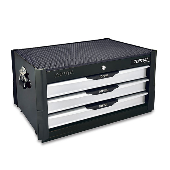 3-Drawer Middle Tool Chest - BUMPER SERIES - BLACK