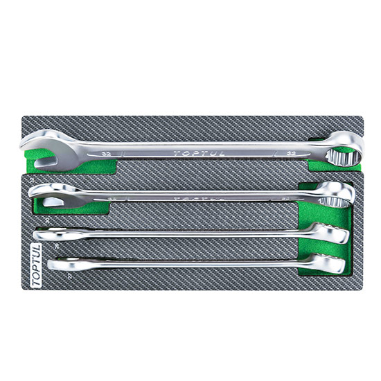 4PCS 15&#xB0; Offset Standard Combination Wrench Set