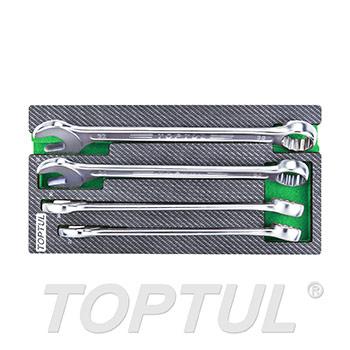 4PCS 15° Offset Super-Torque Combination Wrench Set