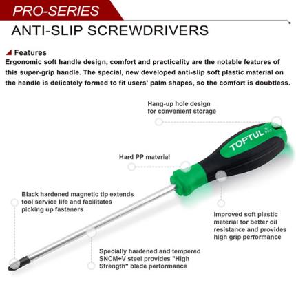 Pro-Series Phillips Anti-Slip Screwdrivers