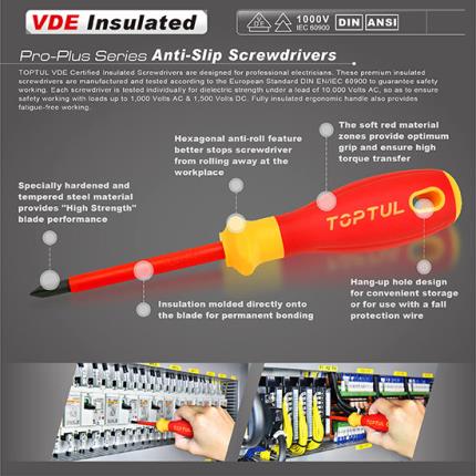 VDE Insulated Pro-Plus Series Pozidriv Screwdrivers