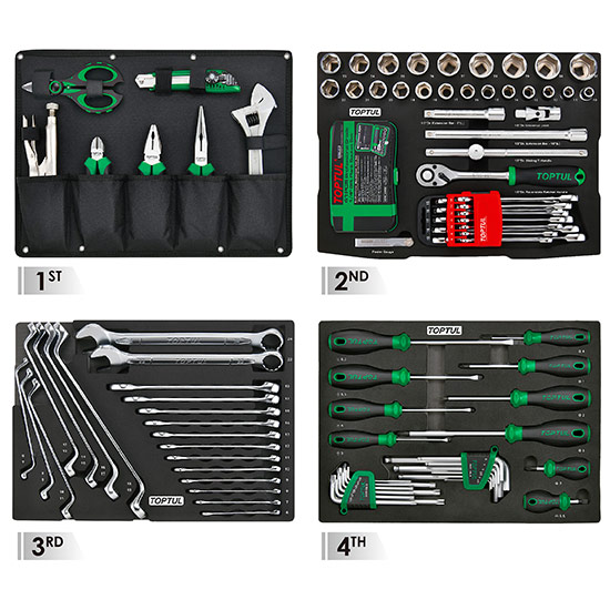 137PCS Professional Mechanics Tool Set W/2-Drawer Interlocking