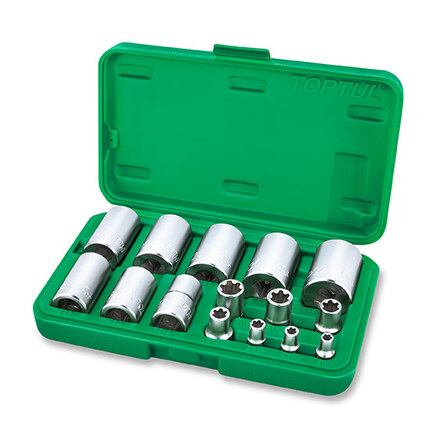 15PCS 1/4&quot;, 3/8&quot; &amp; 1/2&quot; DR. Torx Plus&#xAE; EP Socket Set