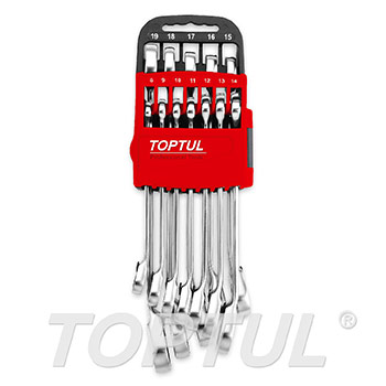 Pro-Series Reversible Ratchet Combination Wrench Set - STORAGE RACK - RED