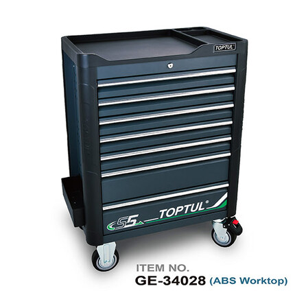 W/7-Drawer Tool Trolley - 340 PCS Mechanics Tool Set (BUMPER