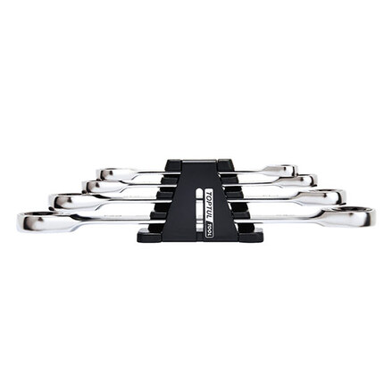 4PCS Ratchet Double E-Star Ring Wrench Set - STORAGE RACK