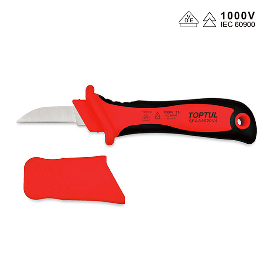 VDE Insulated Cable Knife with Straight Blade